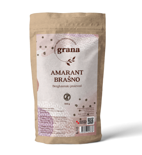 Brašno amaranta je bez glutena i vrlo hranjivo, jednostavno za korištenje i ima visok postotak bjelančevina i vlakana, i izuzetno nizak udio šećera.