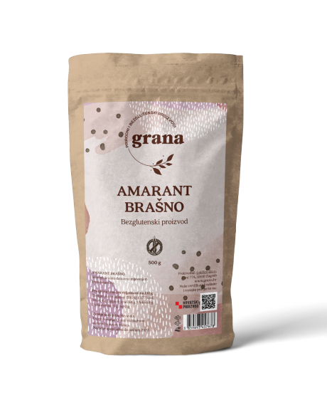 Brašno amaranta je bez glutena i vrlo hranjivo, jednostavno za korištenje i ima visok postotak bjelančevina i vlakana, i izuzetno nizak udio šećera.